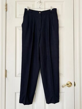 Vintage Michele Trousers Navy Blue Size 14